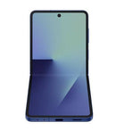 Smartphone Samsung Galaxy Z Flip7 5G azul com tela dobrável AMOLED e 256GB armazenamento